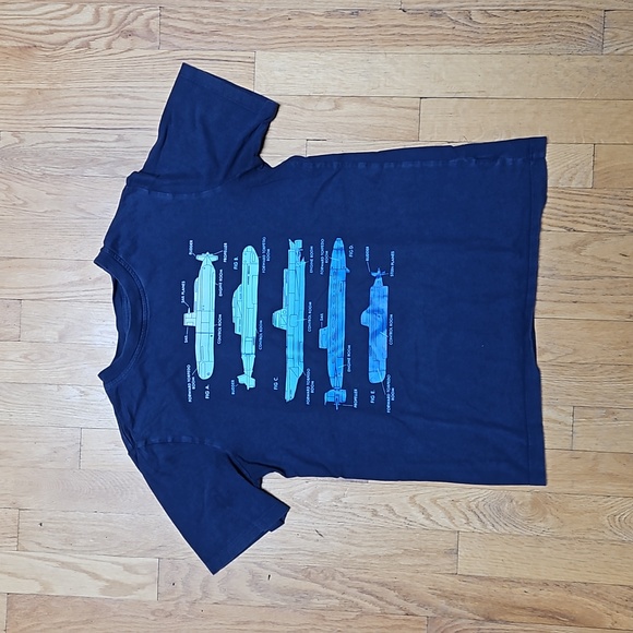 Lands' End Shirts & Tops Lands End Navy Submarine Shirt Boys L416